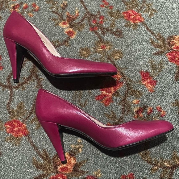 Vintage Garolini burgundy pumps - Picture 2 of 4